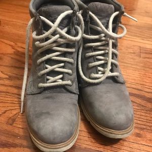 Gray Suede Timberland Boots